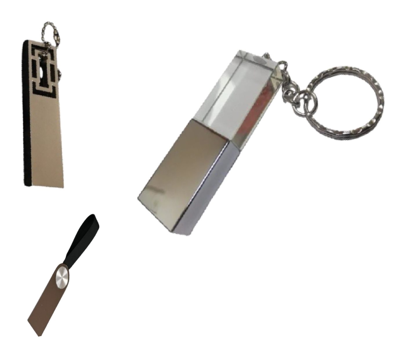فلاش USB معدني وكريستال